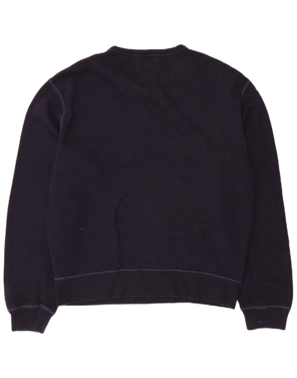 Polo Ralph Lauren Mens Graphic Sweatshirt Jumper Large Navy Blue Cotton
