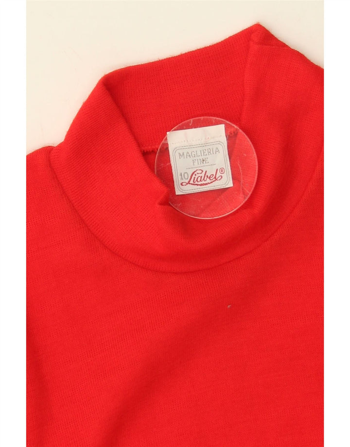 MAGLIERIA Womens Top Long Sleeve UK 10 Small  Red Wool Vintage Maglieria and Second-Hand Maglieria from Messina Hembry 