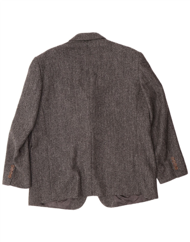 PRANDINA Mens 3 Button Blazer Jacket IT 51 Large Grey Herringbone