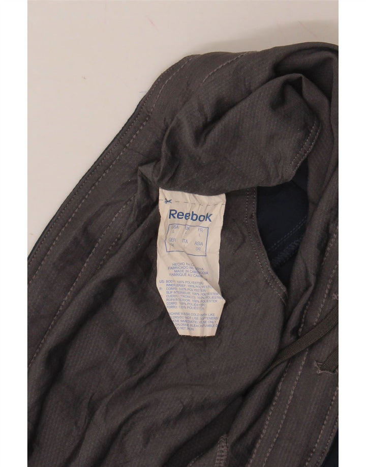 REEBOK Mens Swimwear Large  Navy Blue Colourblock Polyester Vintage Reebok and Second-Hand Reebok from Messina Hembry 