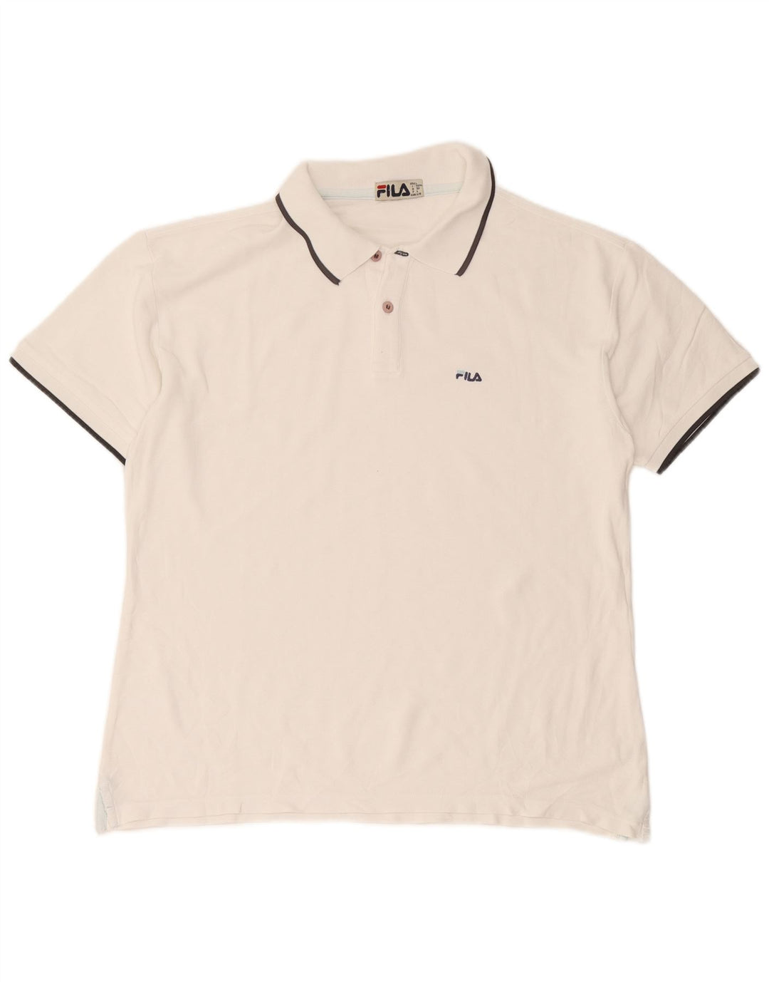 Fila Mens Polo Shirt IT 52 Large White
