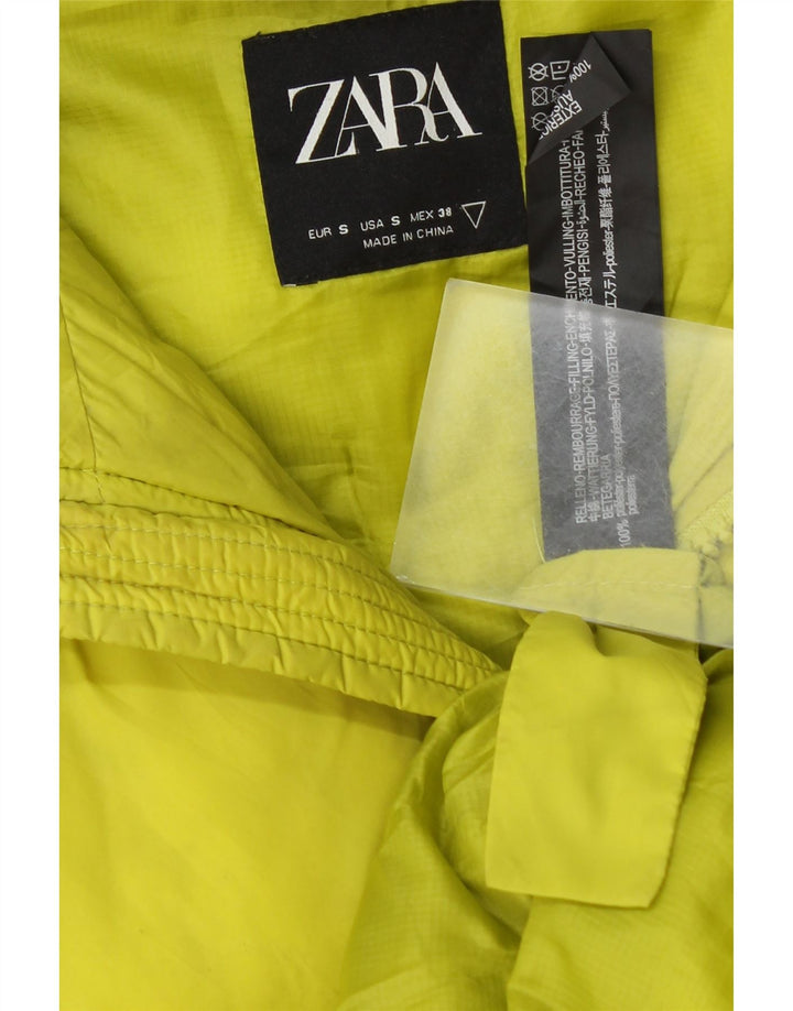 Zara Mens Loose Fit Padded Jacket UK 36 Small Yellow Polyester