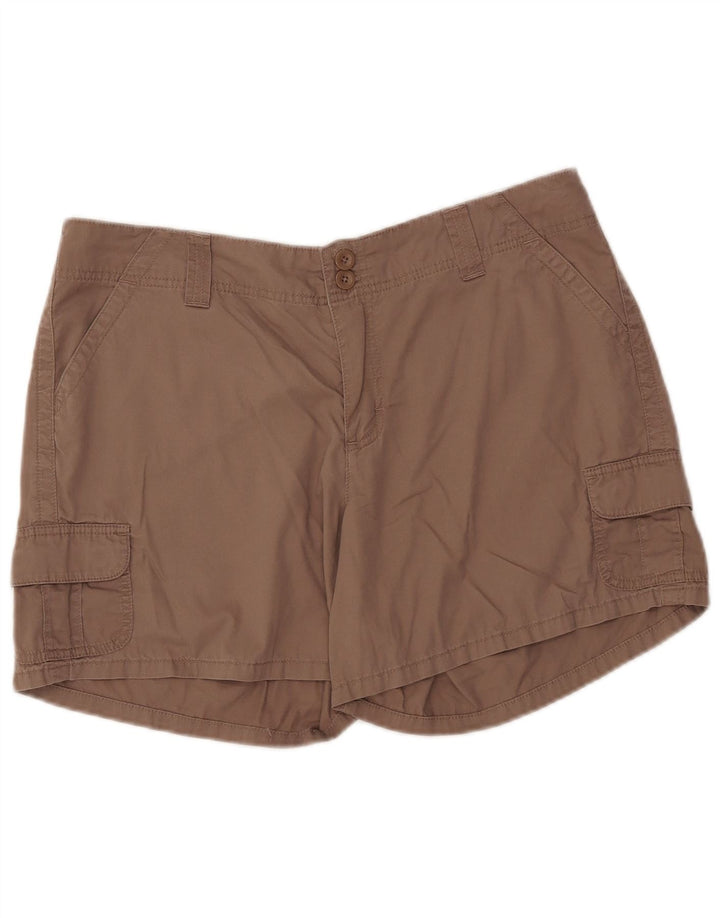 LEE Womens Cargo Shorts US 16 2XL W37  Brown Cotton