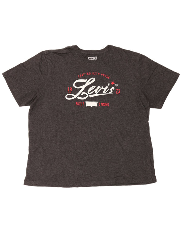 Levi's Mens Graphic T-Shirt Top 2XL Grey Cotton