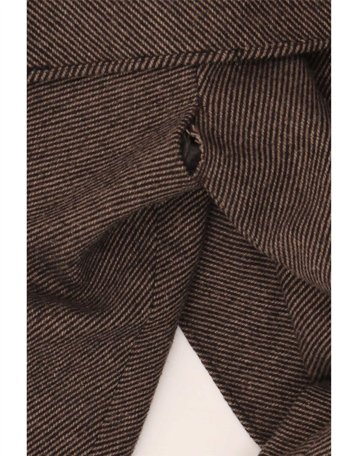 Luisa Spagnoli Womens 2 Button Blazer Jacket IT 44 Medium Brown Pinstripe