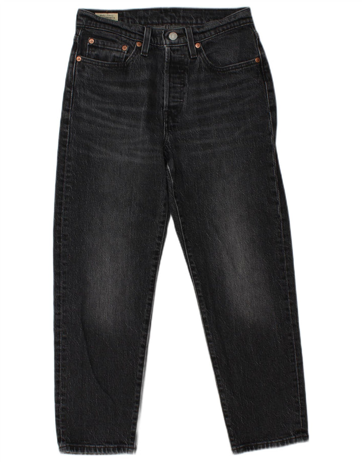 LEVI'S Womens 501 Straight Jeans W26 L26 Grey Cotton
