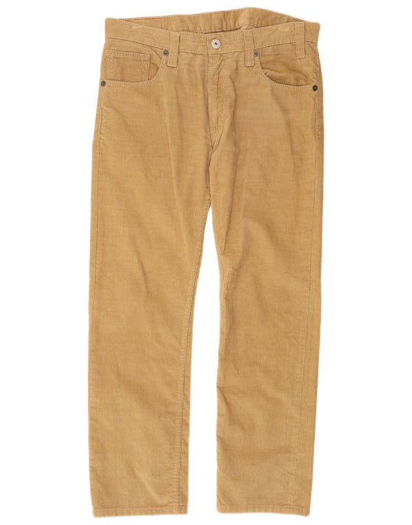 Levi's Mens 504 Straight Corduroy Trousers W36 L32 Beige Cotton