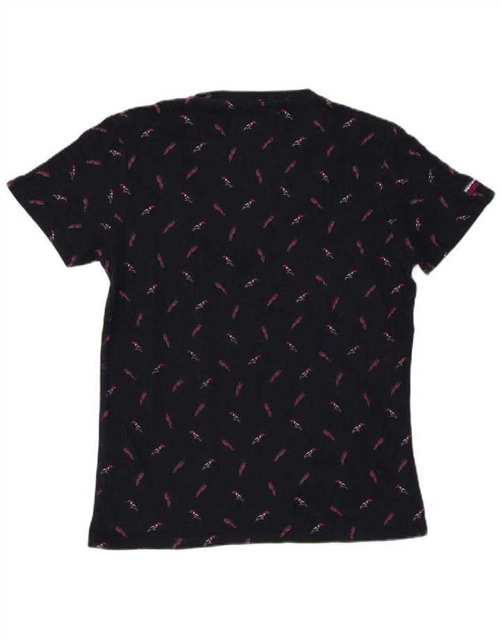 Superdry Mens Graphic T-Shirt Top Medium Navy Blue Cotton