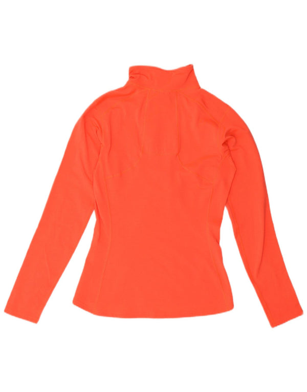 The North Face Womens Zip Neck Pullover Tracksuit Top UK 6 XS Orange