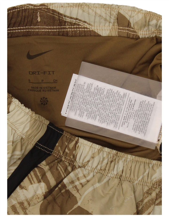 Nike Mens Dri Fit Sport Shorts Small Brown Camouflage Polyester