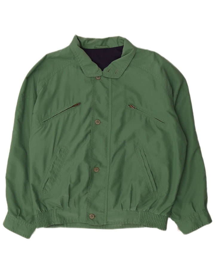 BUGATTI Mens Bomber Jacket IT 50 Large Green Polyester