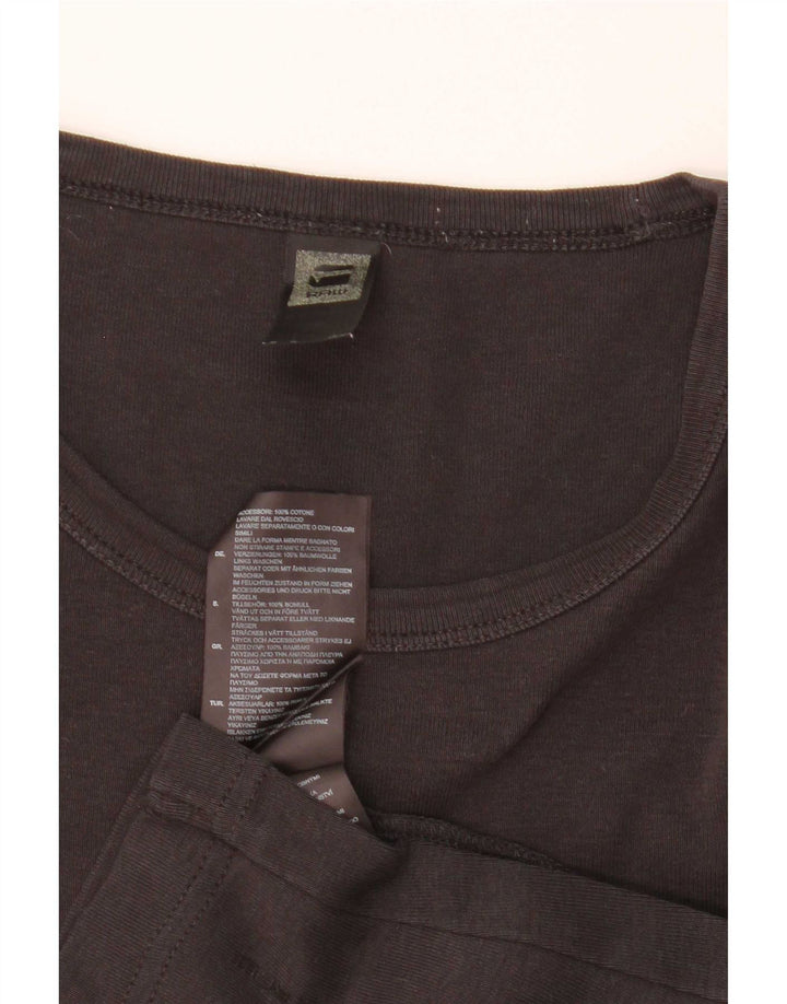 G-Star Mens Top Long Sleeve Medium Black Cotton