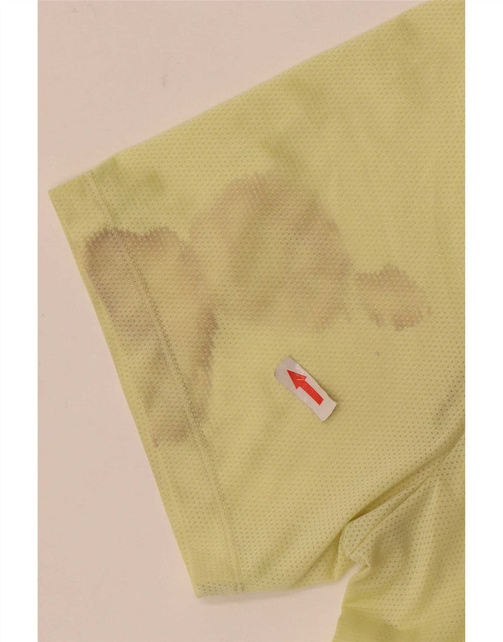 Nike Mens Dri Fit Graphic T-Shirt Top Large Yellow Polyester