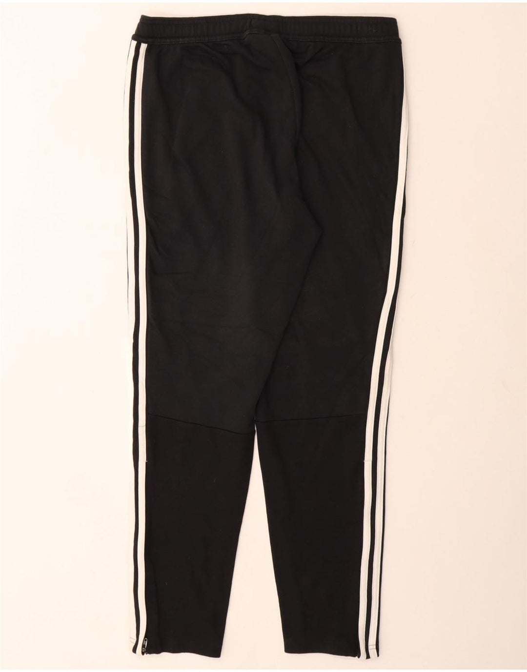 ADIDAS Mens Tracksuit Trousers Medium  Black Cotton