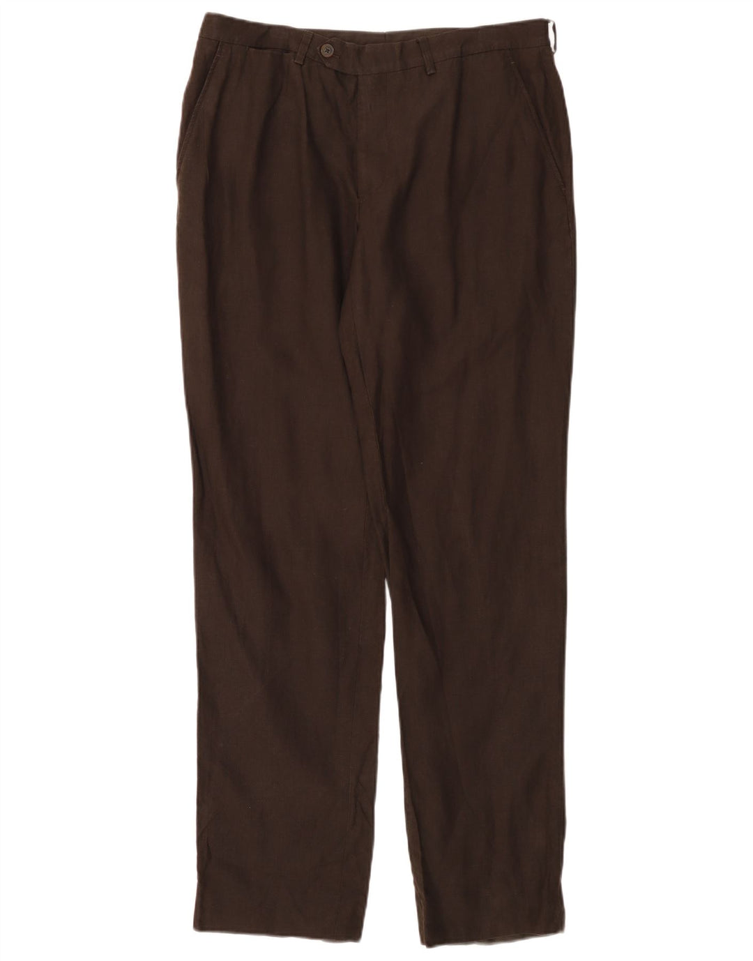 MASSIMO DUTTI Womens Straight Chino Trousers EU 44 Large W34 L30 Brown