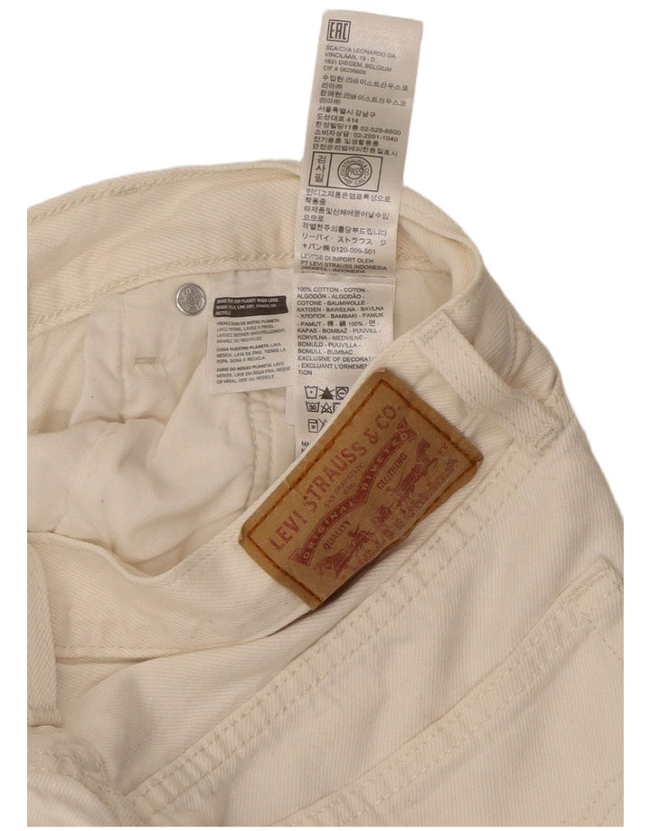 Levi's Womens Tapered Jeans W28 L26 White Cotton