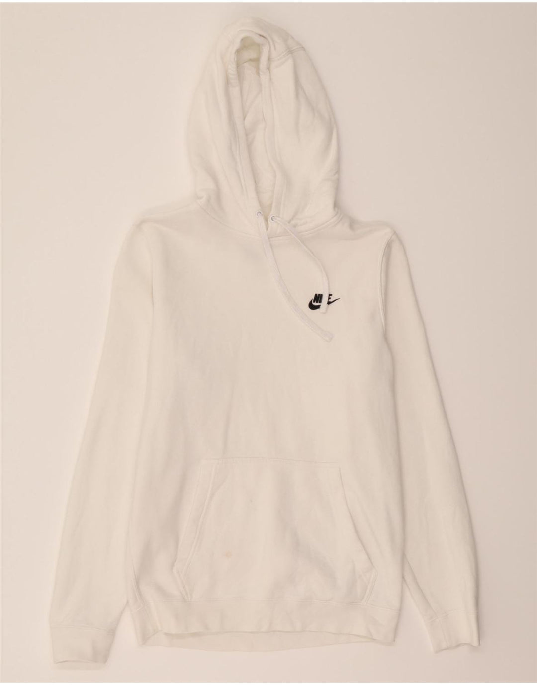 NIKE Mens Hoodie Jumper Small White Cotton Vintage Nike and Second-Hand Nike from Messina Hembry 