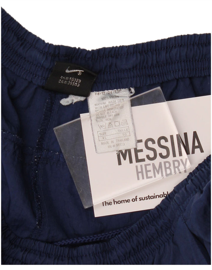 NIKE Mens Tracksuit Trousers Joggers XL  Navy Blue Nylon