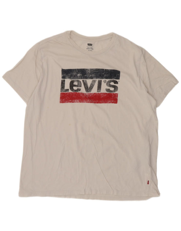 Levi's Mens Graphic T-Shirt Top XL White Cotton