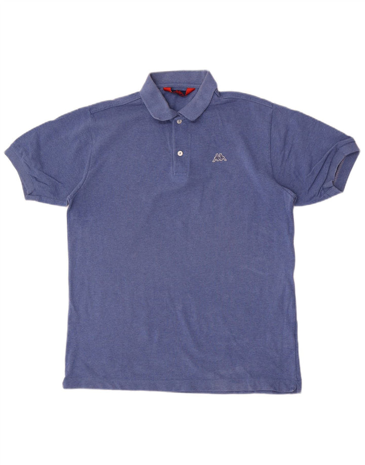 Kappa Mens Polo Shirt Medium Blue Cotton
