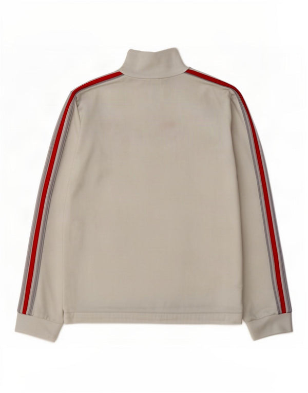 Adidas Womens Tracksuit Top Jacket UK 16 Large White Polyester