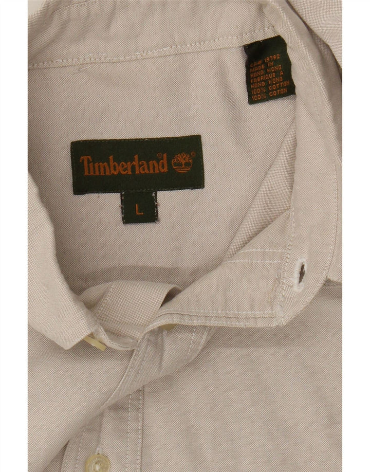 TIMBERLAND Mens Shirt Large Beige Cotton Vintage Timberland and Second-Hand Timberland from Messina Hembry 