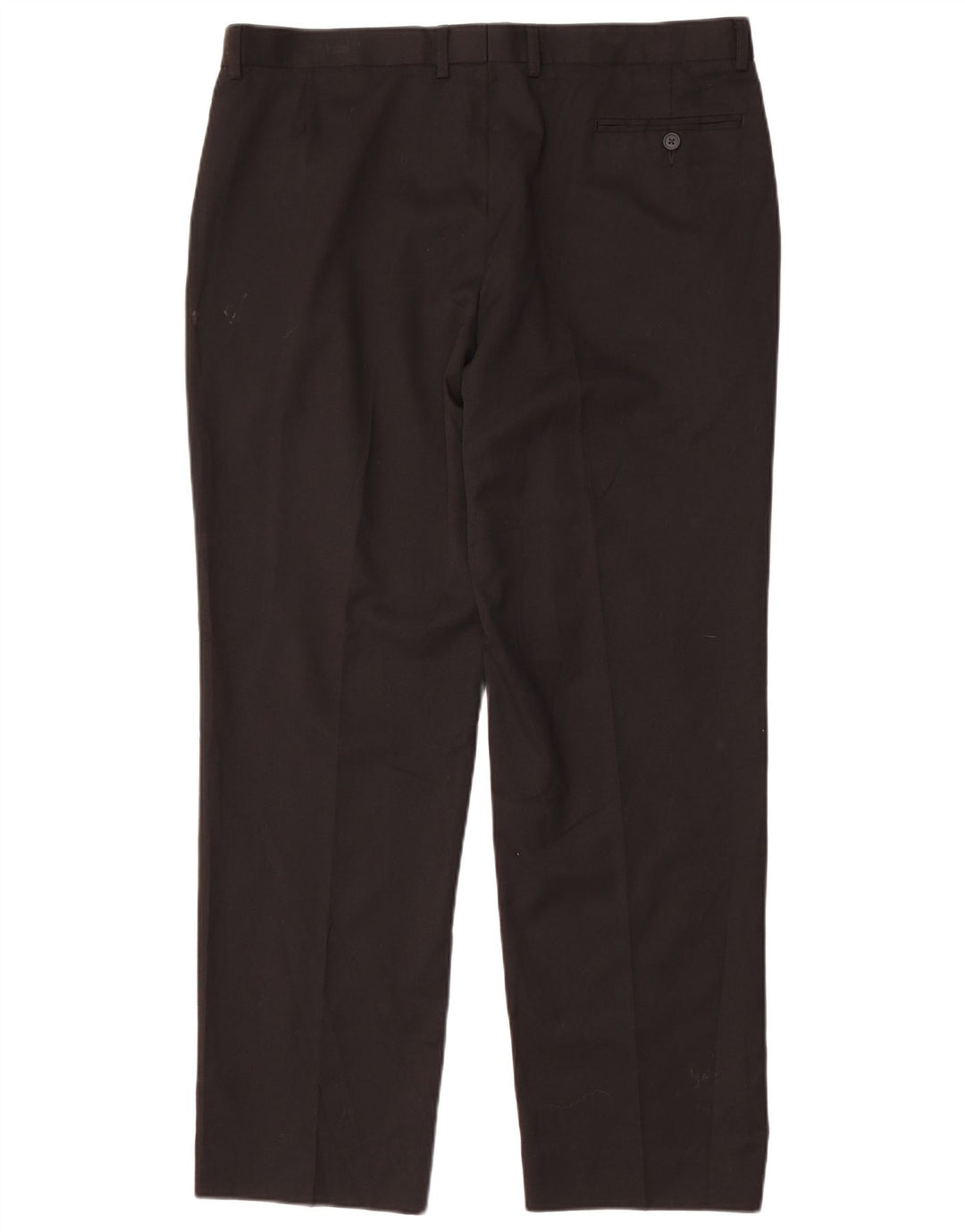 Marks & Spencer Mens Regular Fit Chino Trousers W38 L31 Black Polyester