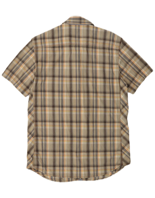 Sundek Mens Short Sleeve Shirt Large Multicoloured Plaid Cotton