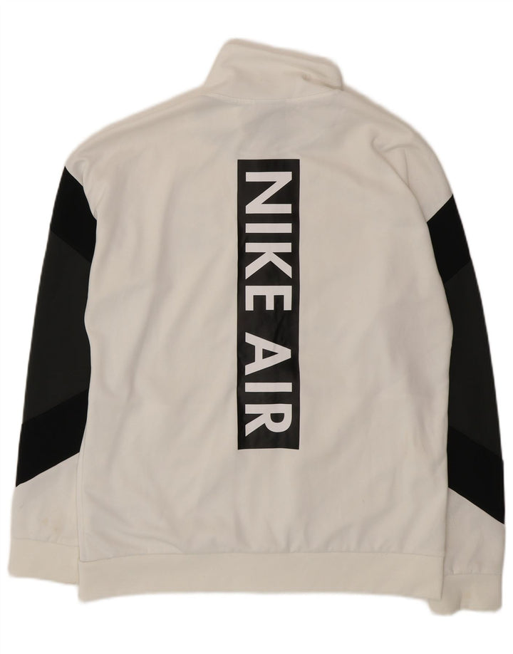 Nike Mens Graphic Tracksuit Top Jacket Medium White Colourblock Polyester