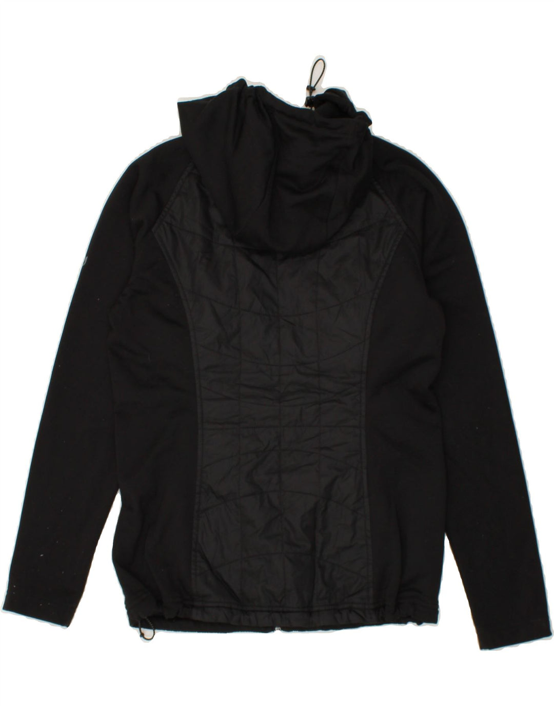 EDDIE BAUER Womens Hooded Bomber Jacket UK 14 Medium Black Polyester Vintage Eddie Bauer and Second-Hand Eddie Bauer from Messina Hembry 