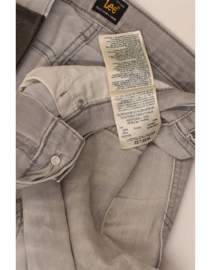 LEE Mens Straight Jeans W33 L32 Grey