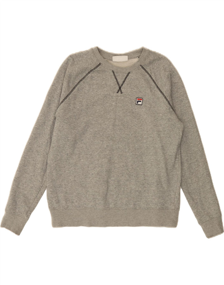 FILA Womens Sweatshirt Jumper UK 16 Large Grey Cotton Vintage Fila and Second-Hand Fila from Messina Hembry 