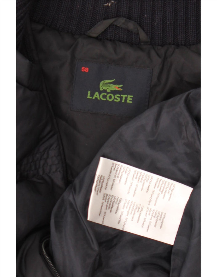 Lacoste Mens Padded Gilet IT 58 3XL Navy Blue Polyester