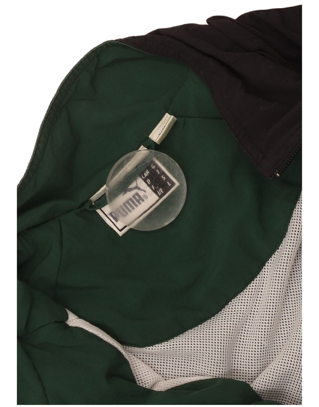 Puma Mens Tracksuit Top Jacket Large Black Colourblock Polyester