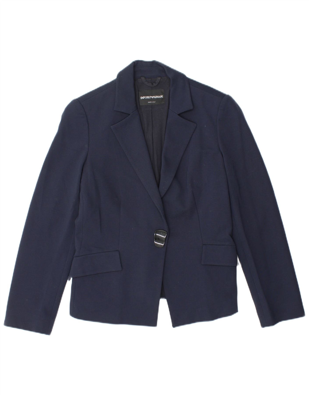Emporio Armani Womens 1 Button Blazer Jacket UK 10 Small Navy Blue
