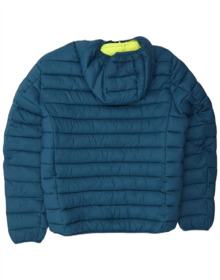 Lotto Mens Hooded Padded Jacket UK 40 Large Blue Polyester