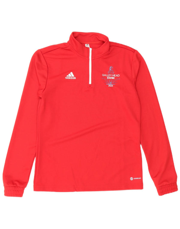 ADIDAS Womens Aeroready Graphic Pullover Tracksuit Top UK 12/14 Medium Red