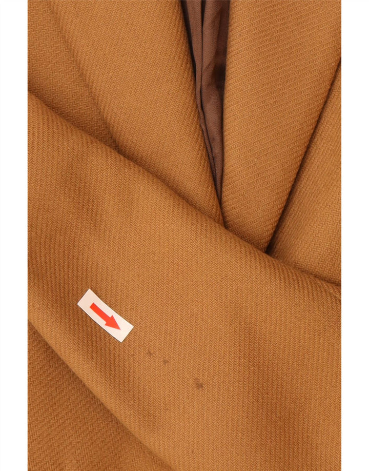 Zara Womens Overcoat UK 6 XS Brown Wool