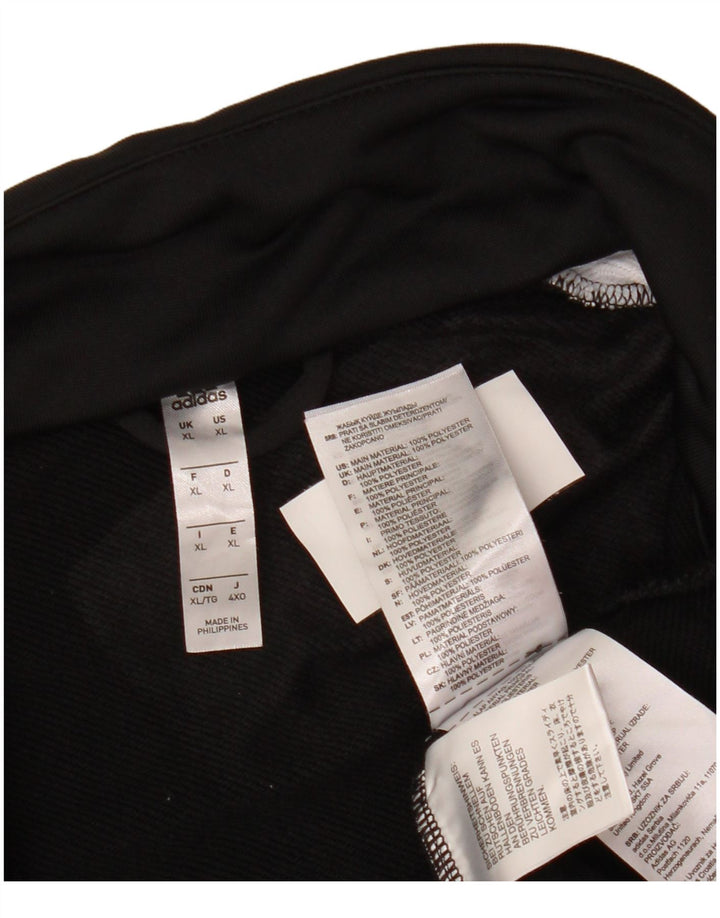 ADIDAS Mens Tracksuit Top Jacket XL Black Colourblock Polyester