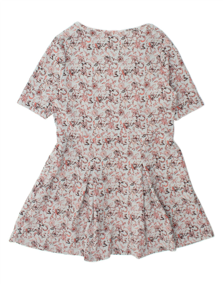 NEXT Womens A-Line Dress UK 18 XL Grey Floral Polyester Vintage Next and Second-Hand Next from Messina Hembry 