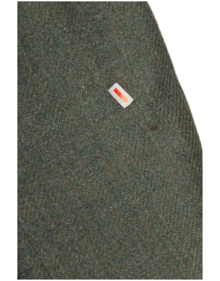 BURTON Mens Tailored 2 Button Blazer Jacket UK 38 Medium Green Virgin Wool