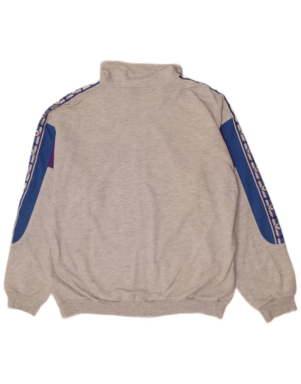 Lotto Mens Graphic Tracksuit Top Jacket UK 40/42 Large Grey Colourblock