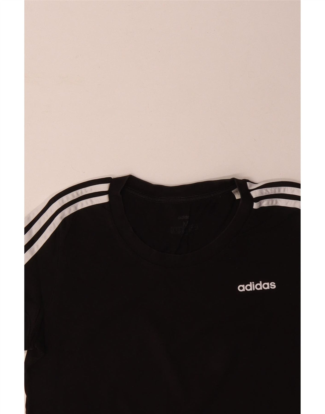 ADIDAS Womens T-Shirt Top UK 12/14 Medium Black Cotton