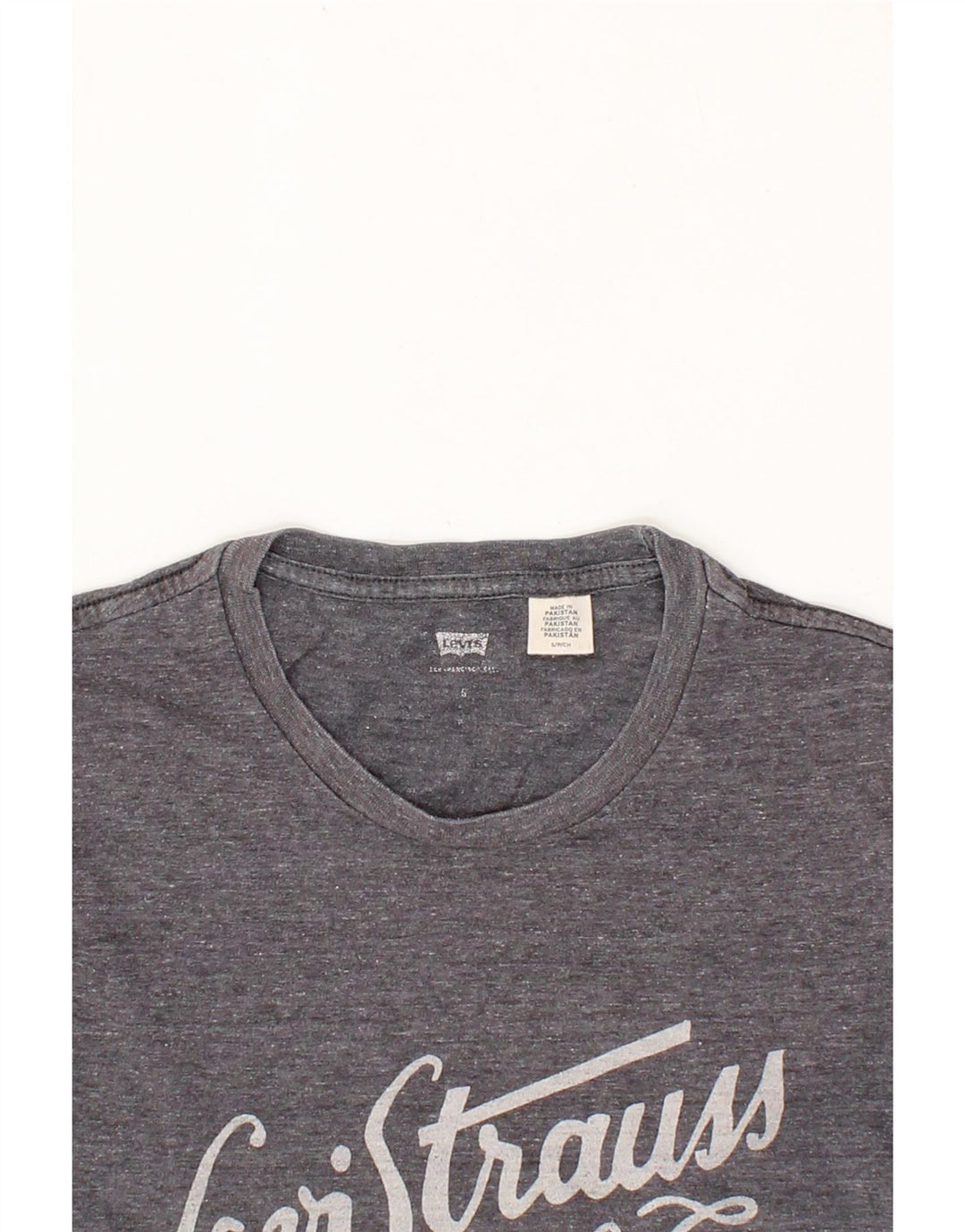 LEVI'S Mens Graphic T-Shirt Top Small Grey Flecked Vintage Levi's and Second-Hand Levi's from Messina Hembry 