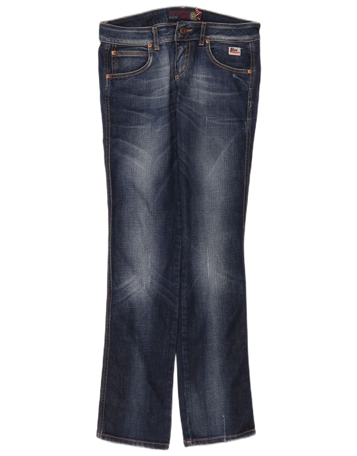 Roy Rogers Womens Straight Jeans W32 L34 Navy Blue