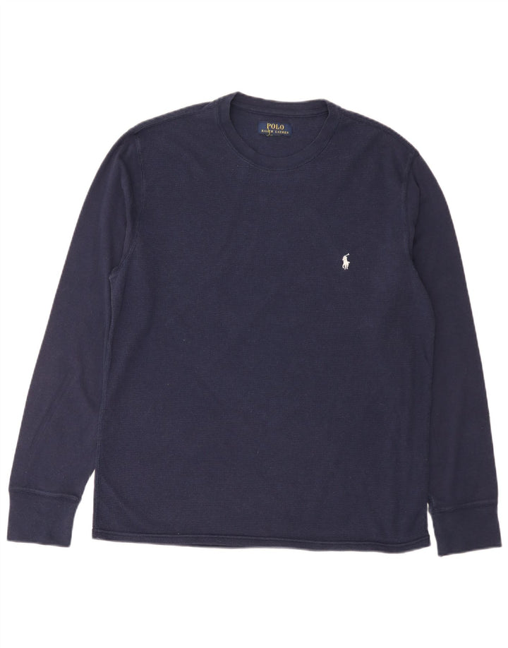 Polo Ralph Lauren Mens Top Long Sleeve Medium Navy Blue