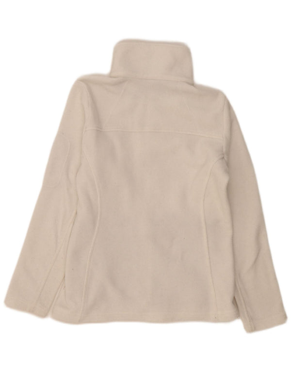 Columbia Womens Fleece Jacket UK 10 Small White Polyester
