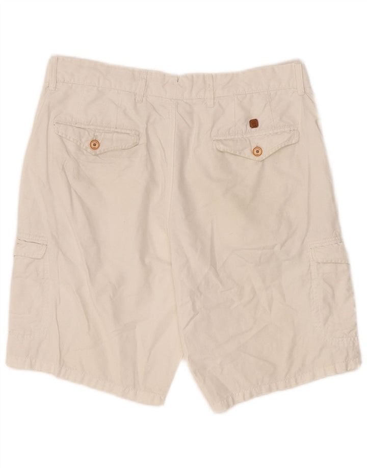 Massimo Dutti Mens Cargo Shorts EU 42 Large W32  White