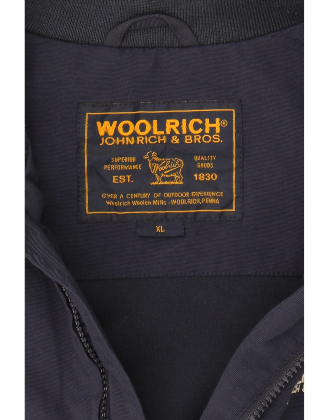 WOOLRICH Mens Windbreaker Jacket UK 42 XL Navy Blue Vintage Woolrich and Second-Hand Woolrich from Messina Hembry 