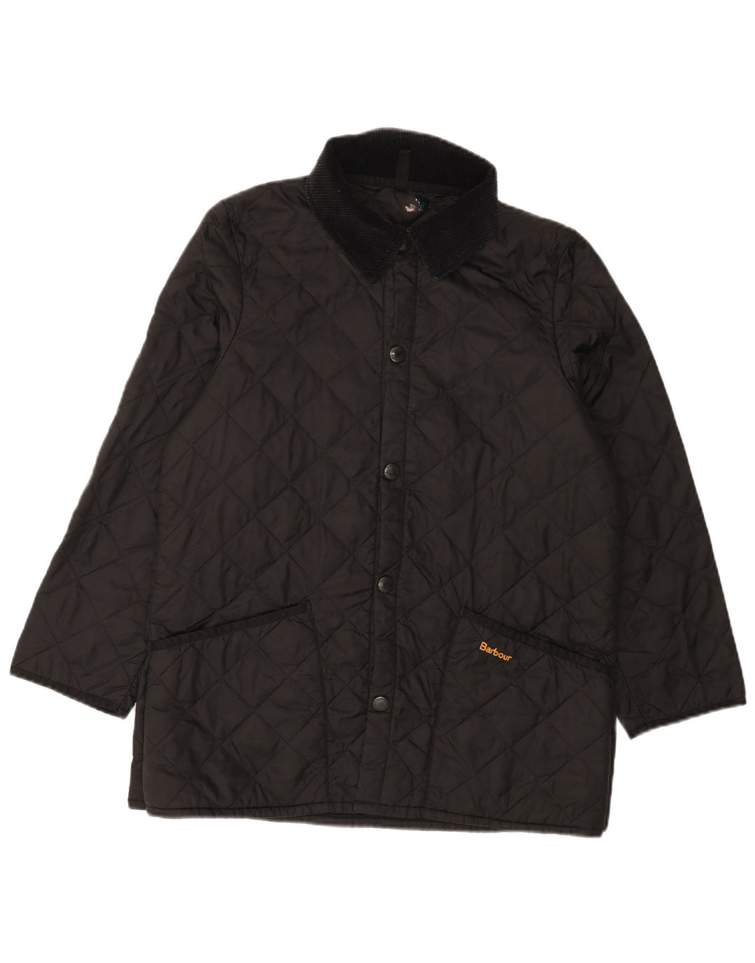 Barbour Boys Quilted Jacket 13-14 Years XL Black Polyamide